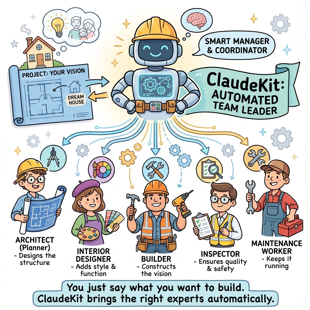 ClaudeKit Construction Team Metaphor